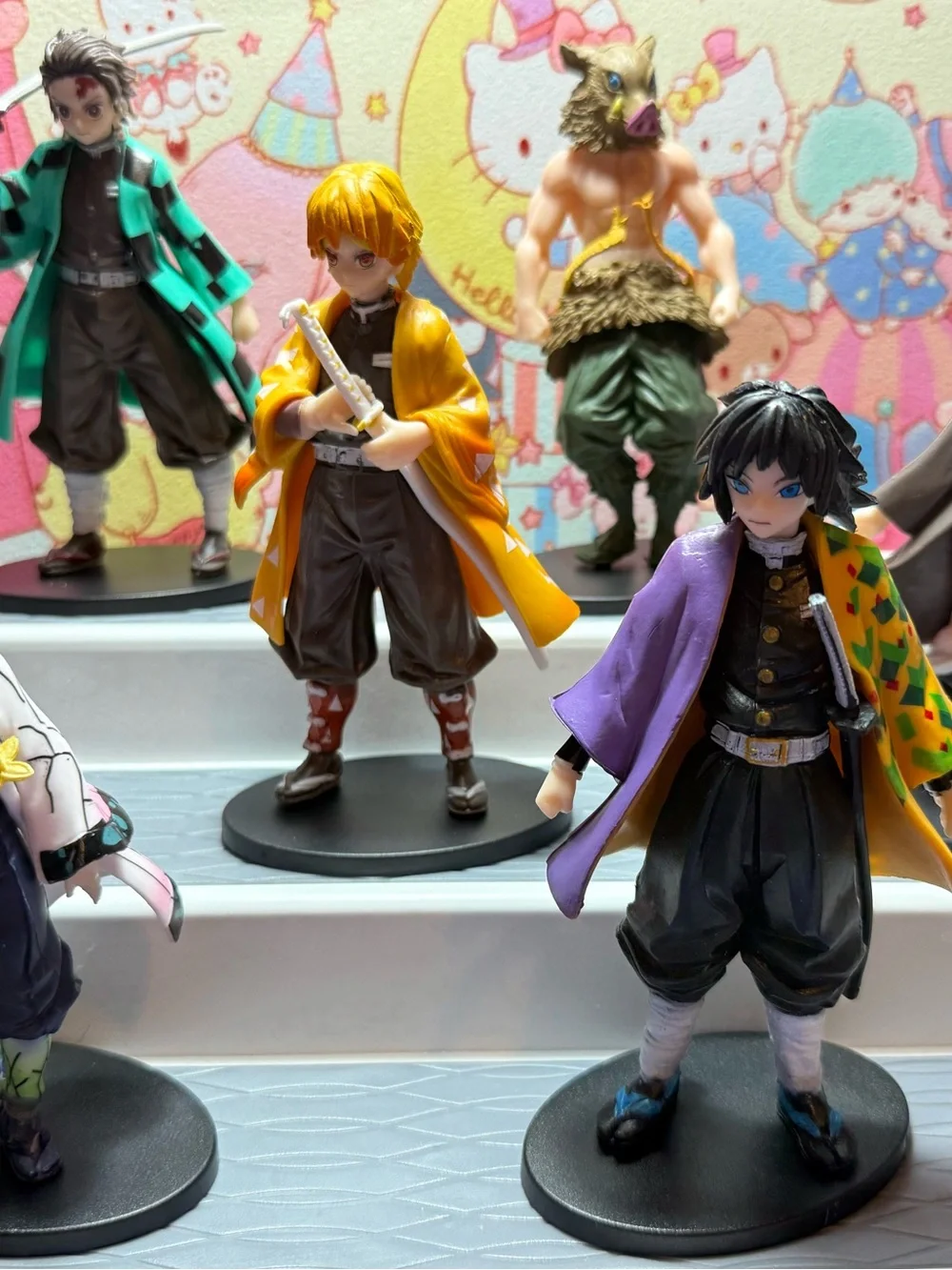Bundle of 6 Demon Slayer Kids Anime Character Figure Set - Collectible